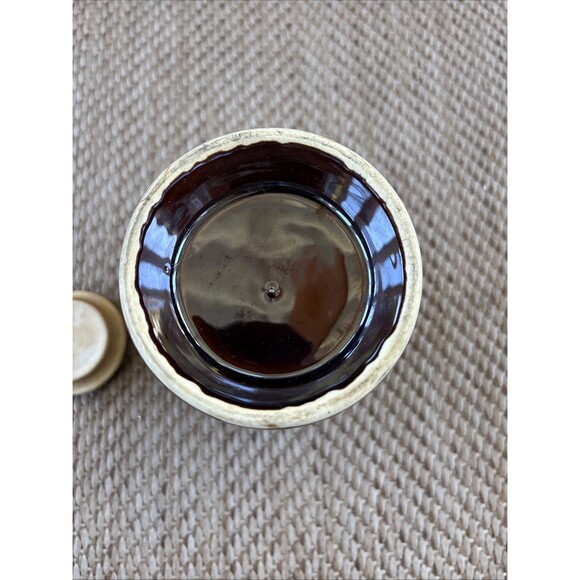 Americana Primitive Pottery  Small Crock With Lid - Picture 9 of 11